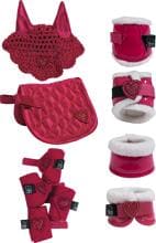 HKM Cuddle Pony Set da equitazione Starter, rosso