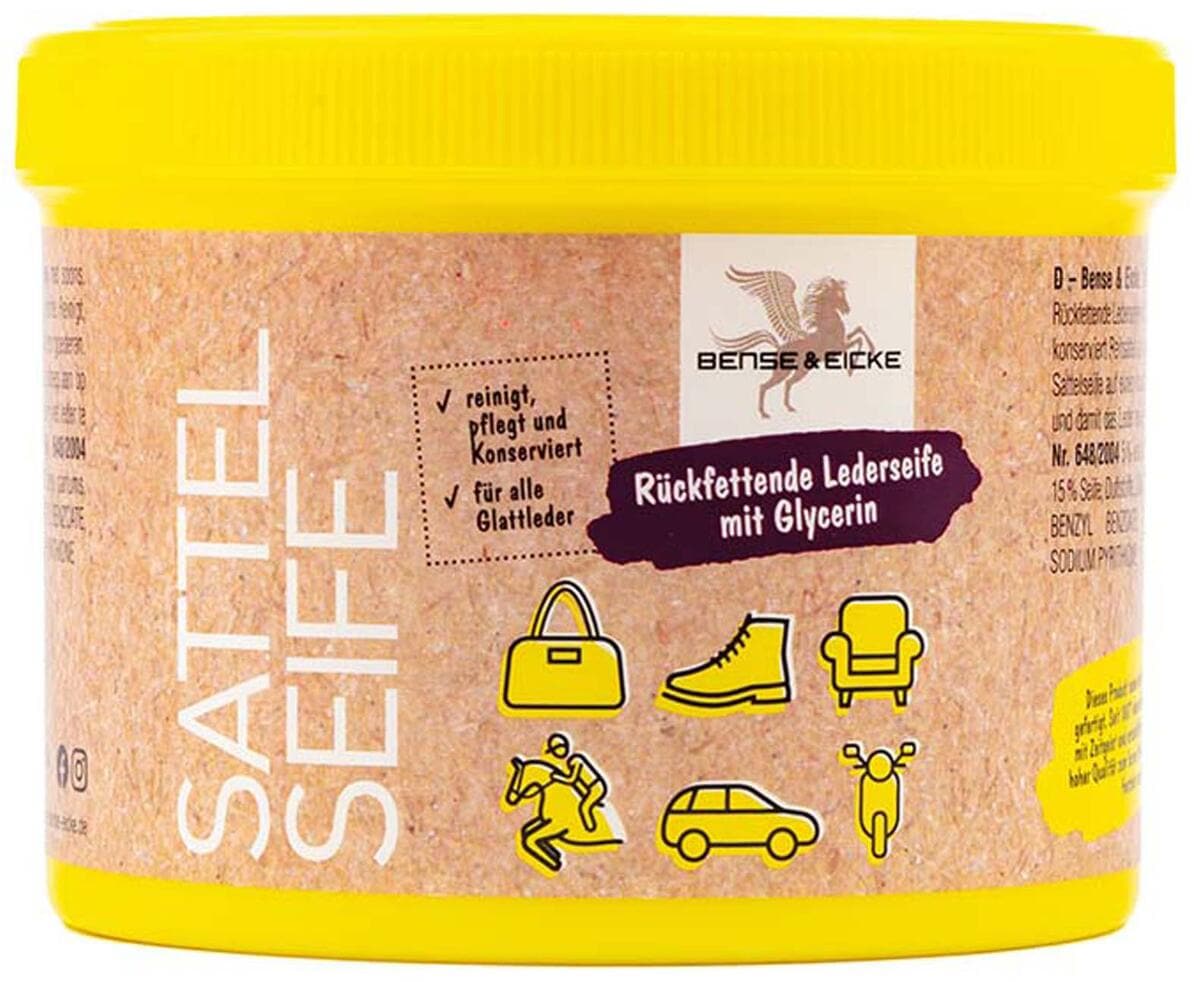 Bense & Eicke Sattelseife mit Schwamm, 500ml