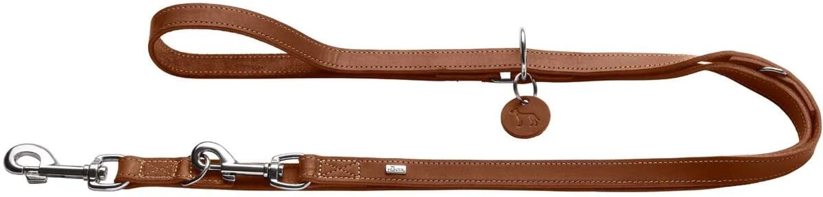 Hunter Aalborg Führleine, verstellbar, cognac, 2x200cm