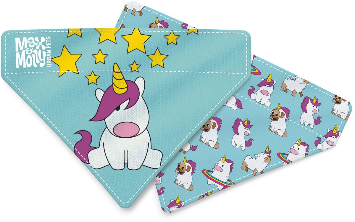 Max & Molly Unicorn Bandana Hundehalstuch, L