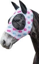 HKM Ice Cream fly mask, white/pink, thoroughbred