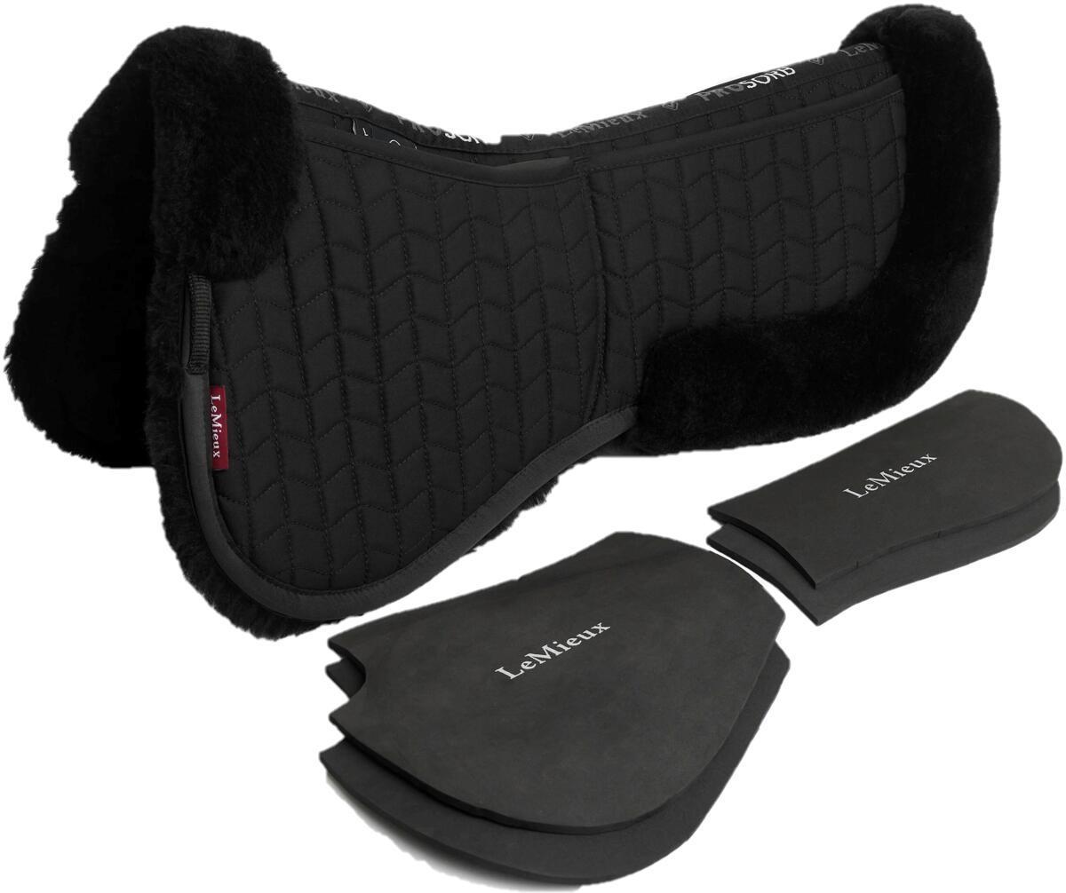 LeMieux Merino+ ProSorb 2 Pocket Half Pad, L, schwarz