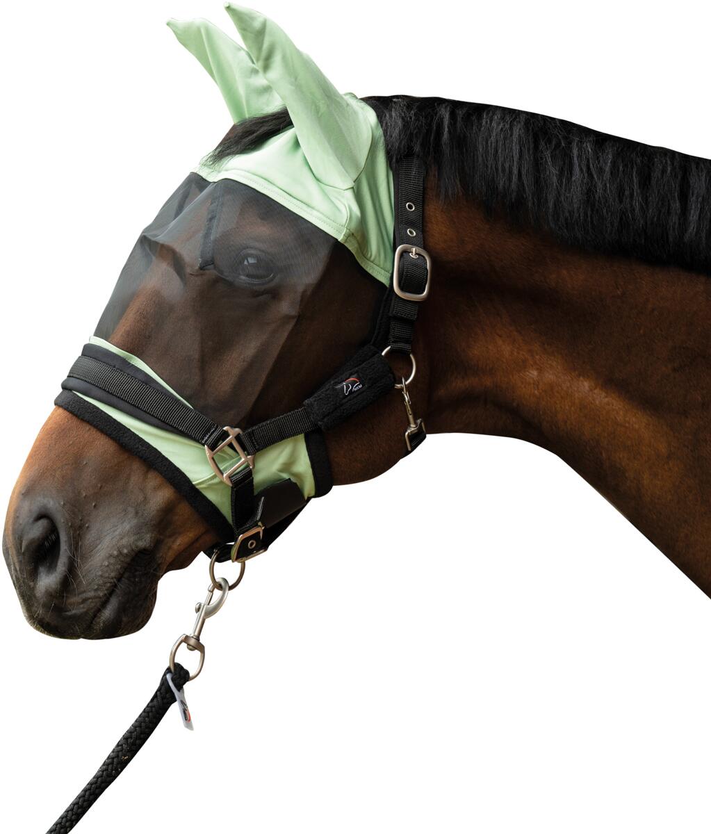 HKM Premium Fliegenschutzmaske, jade, Vollblut