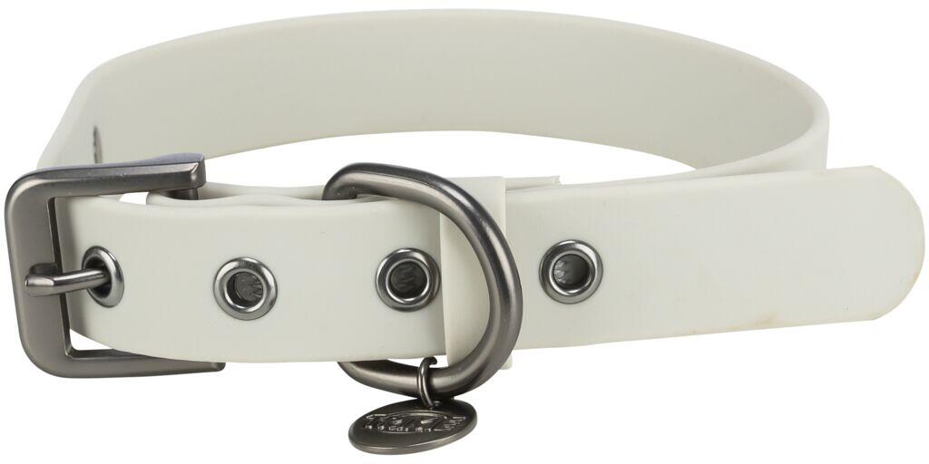 Trixie CityStyle Halsband, extra breit, PVC, hellgrau, XS–S, 25-32cm/20mm