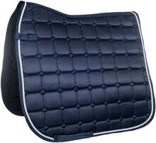 Cuscinetto da sella HKM Madrid, blu scuro, dressage per pony