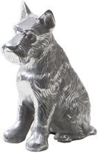Scultura Happy House Schnauzer, alluminio, 18x10cm