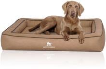 Letto ortopedico per cani Knuffelwuff Montego, 120x100 cm, color cammello