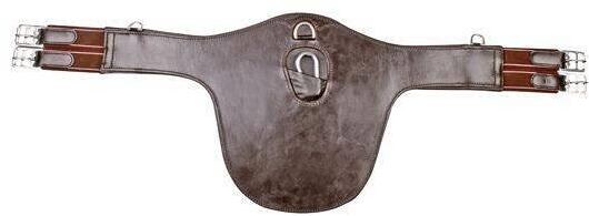 HKM Sattelgurt mit Brustschutz, braun, 130cm