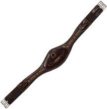 Cinghia da salto Acavallo, in pelle, marrone scuro, 115 cm