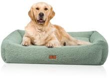 Knuffelwuff Matteo orthopädisches Hundebett, 80x65cm, khaki