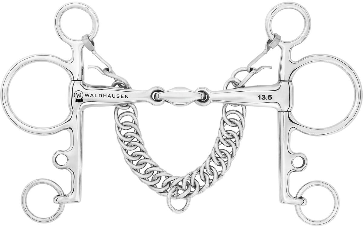 Waldhausen Pelham, doppelt gebrochen, Edelstahl, 14mm/11,5cm