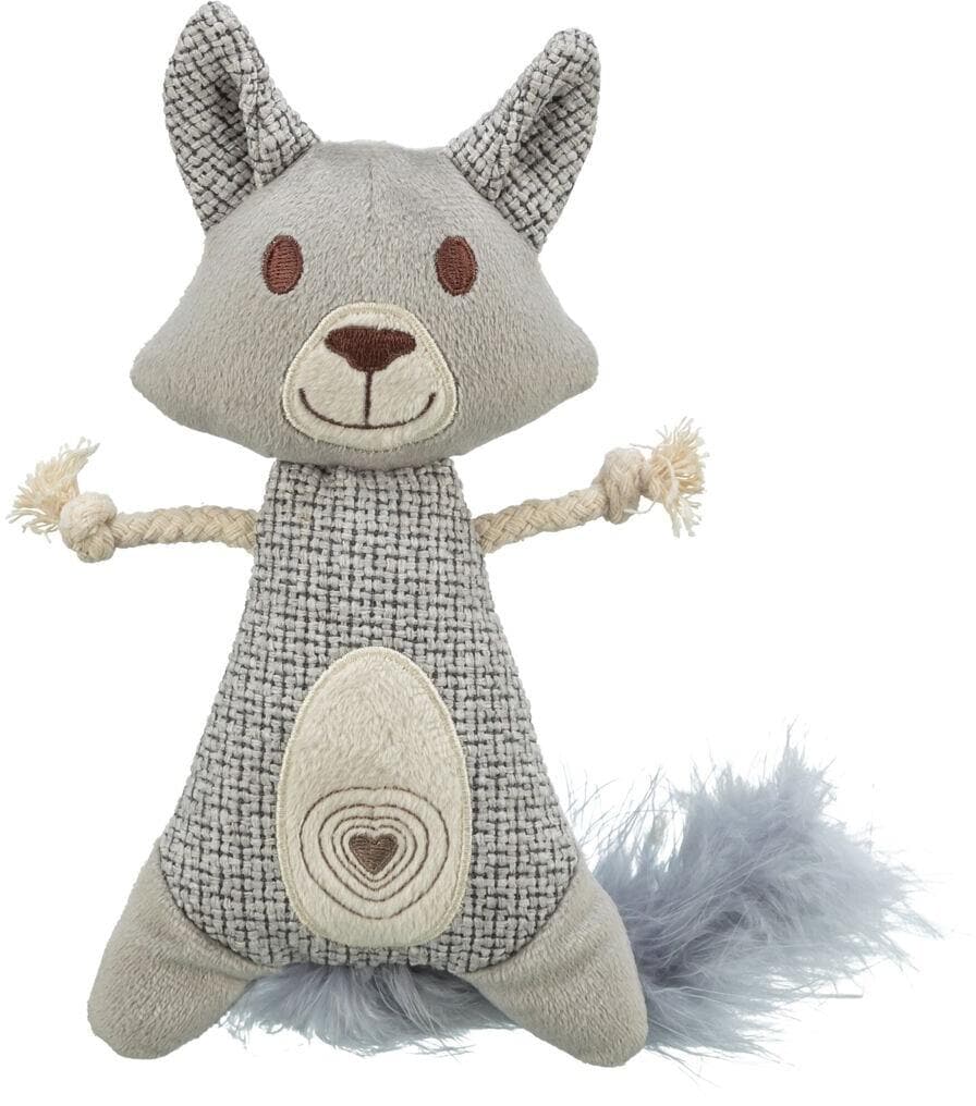Trixie Katzenminze Waschbär XXL, Plüsch/Stoff/Feder, 20cm/30cm