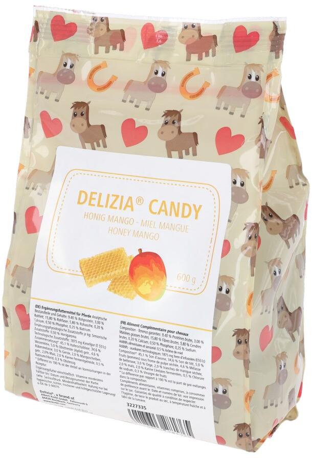 KERBL Delizia Candy Belohnungssnacks, Honig-Mango, 600g