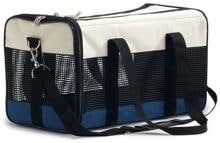 beeztees Tragetasche, Nylon, creme/blau, 43x25x27cm