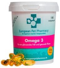 European Pet Pharmacy Omega 3 | 180 Tabletten Ergänzungsfutter für Hunde