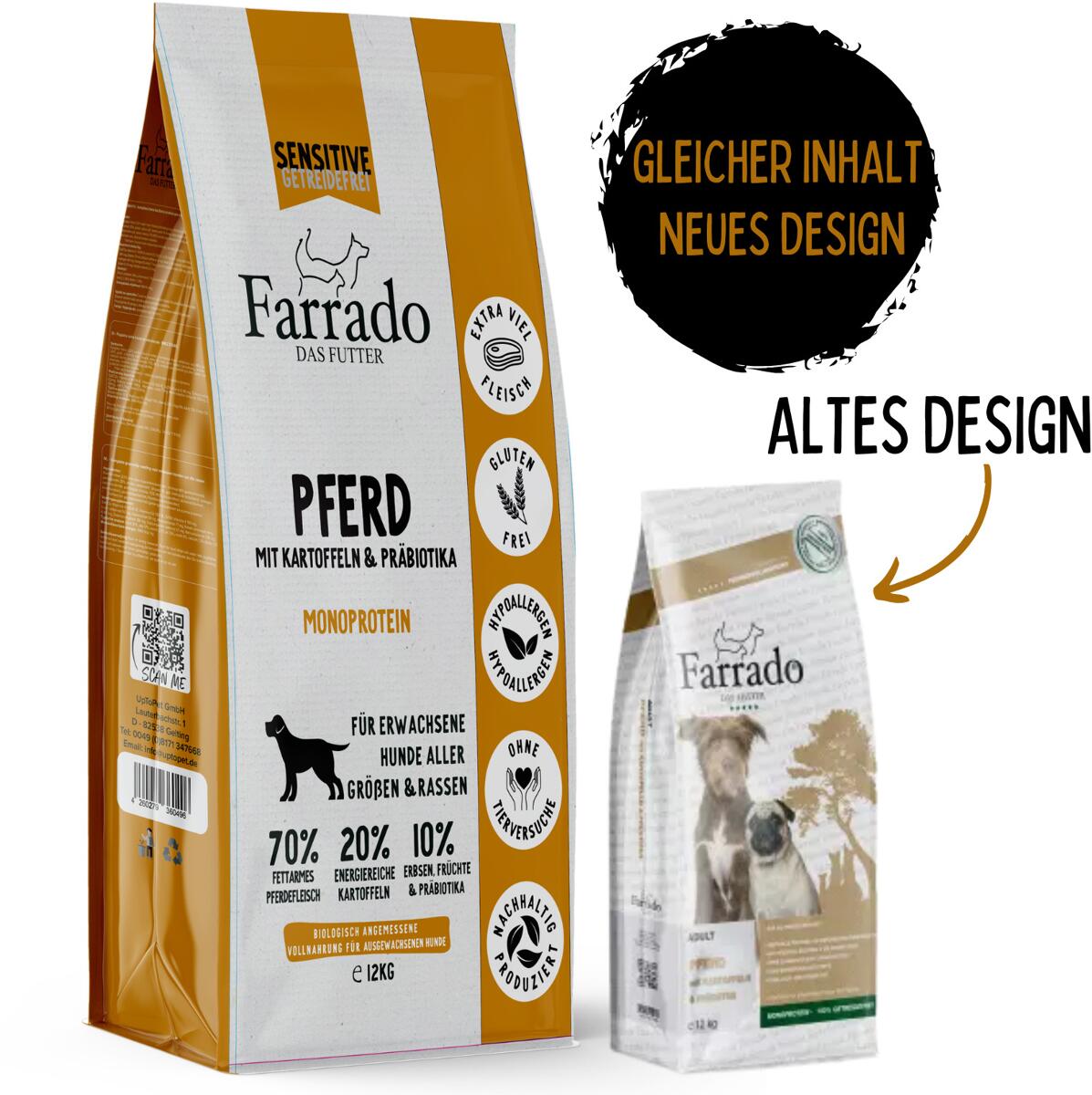 Farrado Adult Trockenfutter mit Pferd, Kartoffeln & Frchten PetPoint Charly