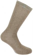 Calzini EQUITHÈME Kamilia Je t'aime, color taupe, taglia 34-36