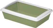 KERBL Pet Katzentoilette mit Rand, farblich sortiert, 51x35x13cm