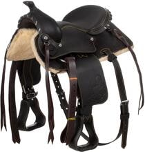 Sella western Lakota Prime Pro Silver Wire Pony, 8", marrone