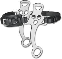 Hackamore Waldhausen con archetto in pelle, nero, WB