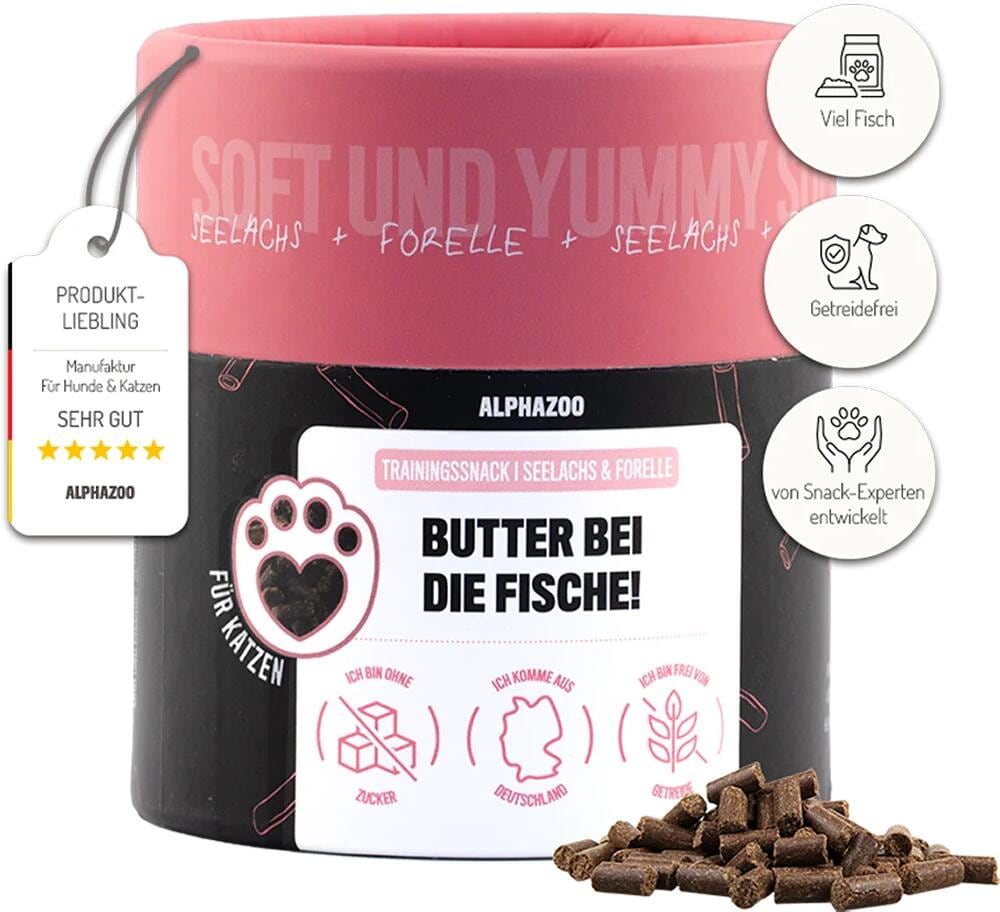 alphazoo Butter Bei Die Fische! Katzensnacks, 65g